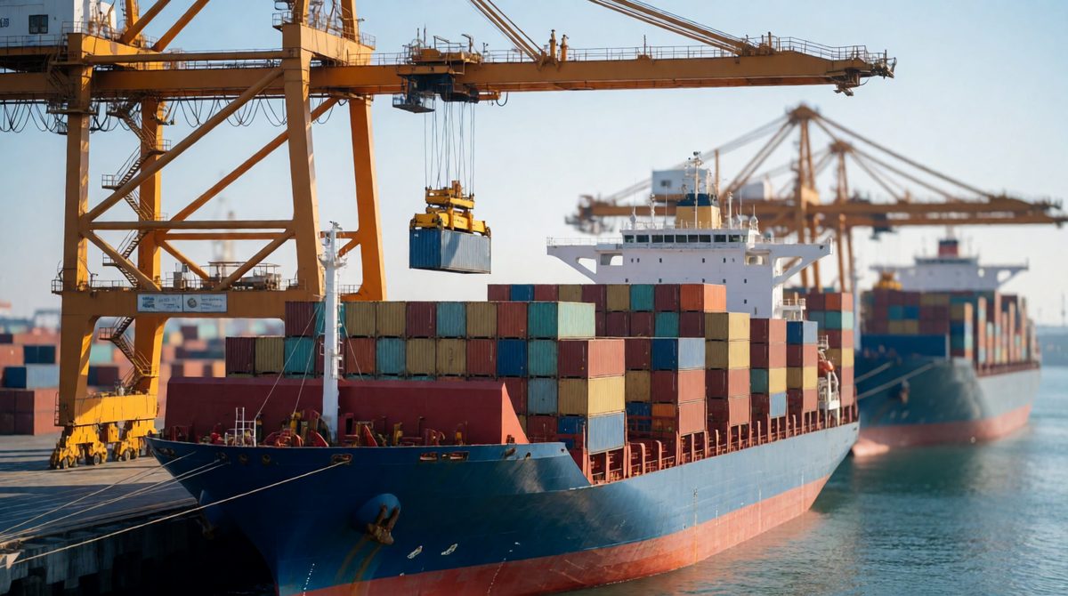 Most of the world's goods travel by sea