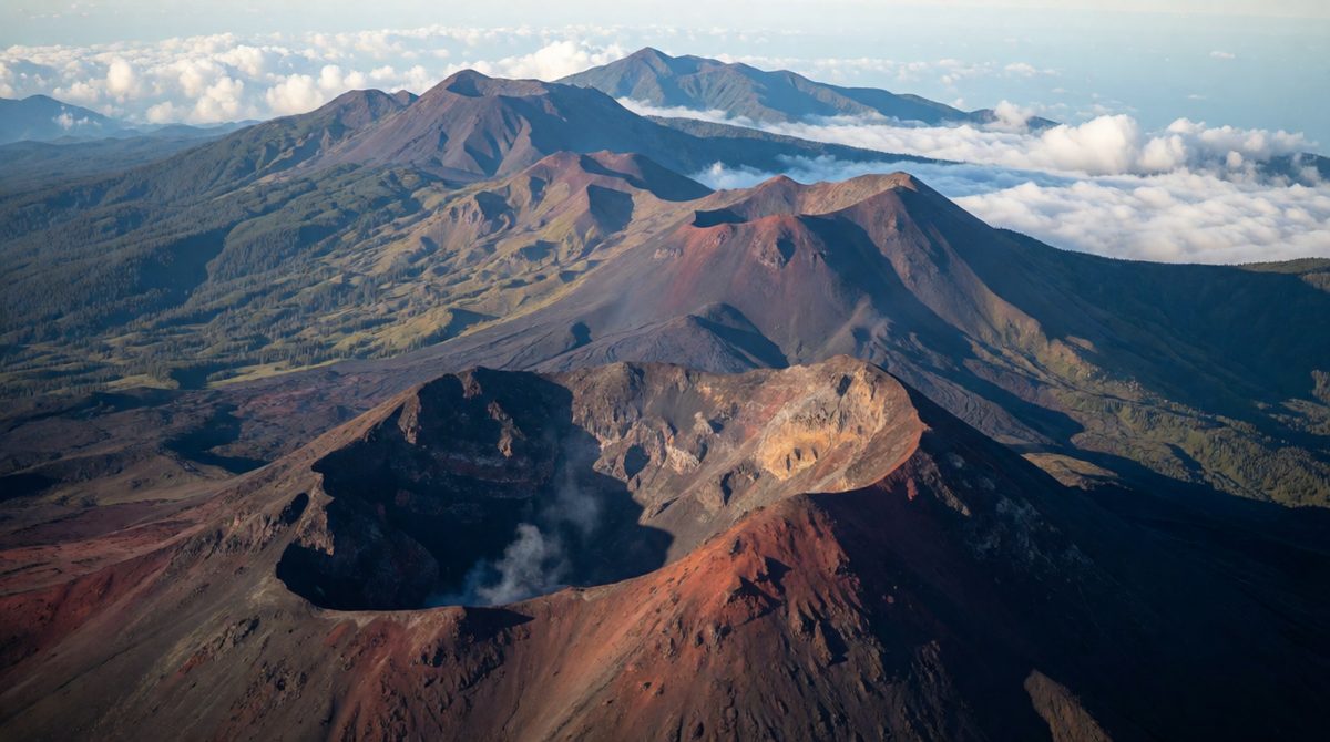 Most volcanoes lie along plate boundaries