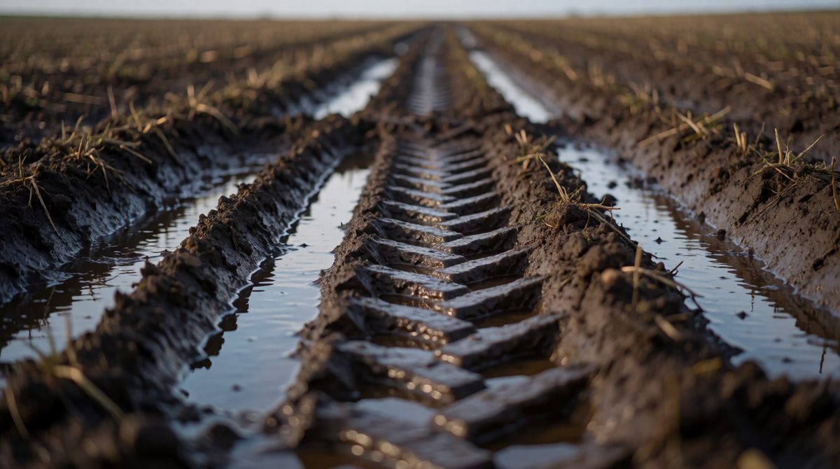 Compacted soil lets less water soak in