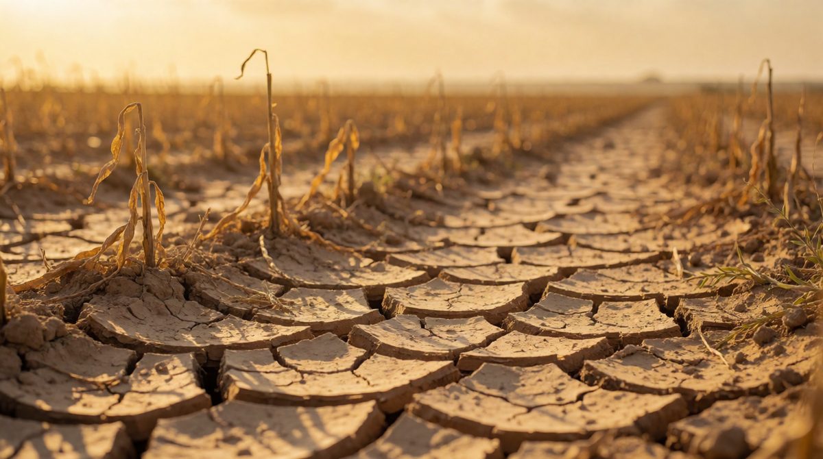 Cracked, dry earth is the visible sign of drought - monitoring systems spot the warning signs long before this