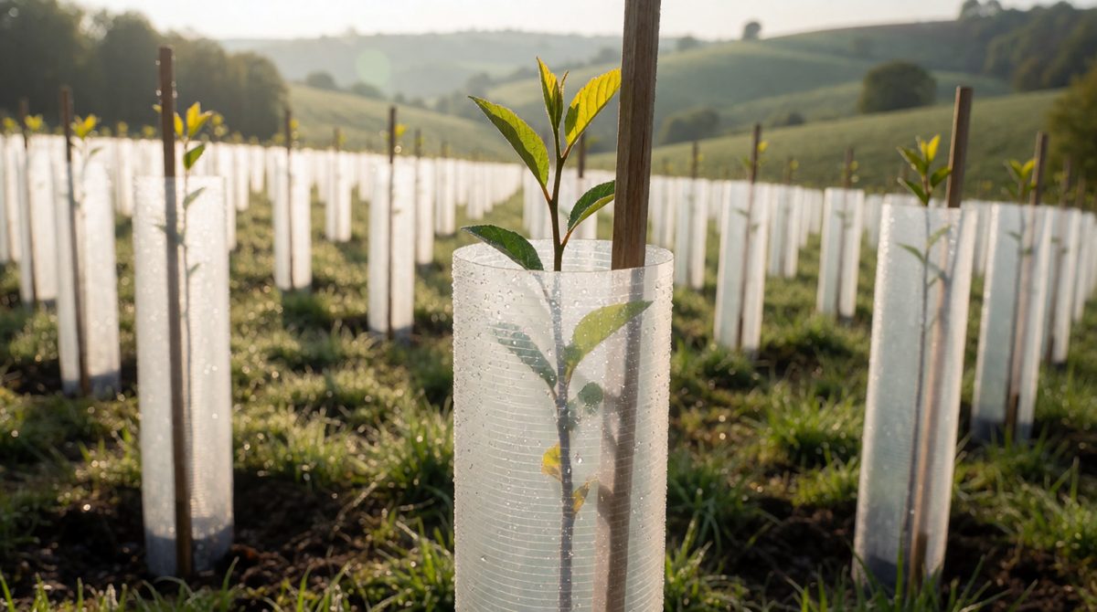 Planting trees helps absorb carbon dioxide