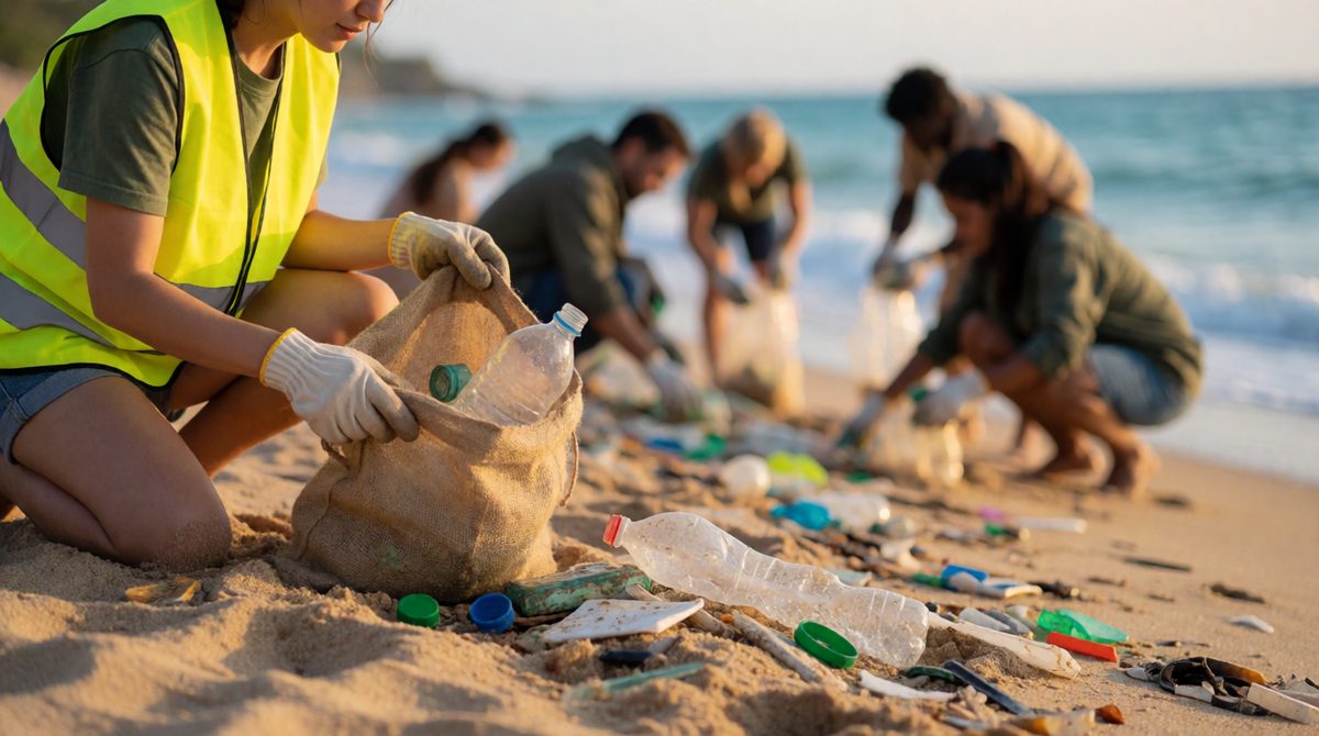 Beach cleans remove plastic before it harms wildlife