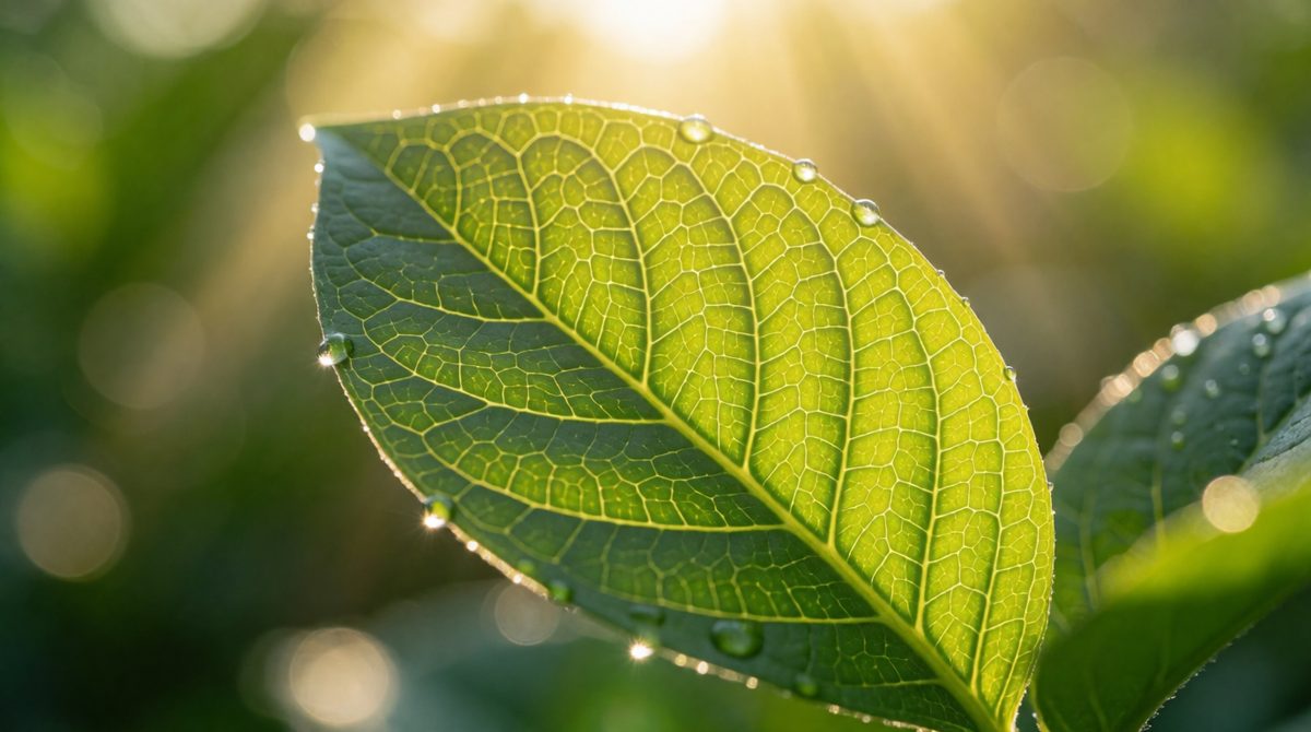 Photosynthesis happens in the leaves of plants