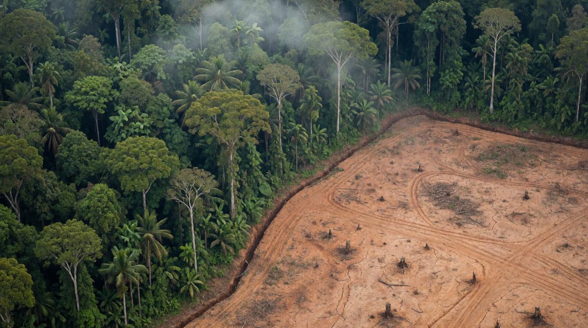 Deforestation releases stored carbon