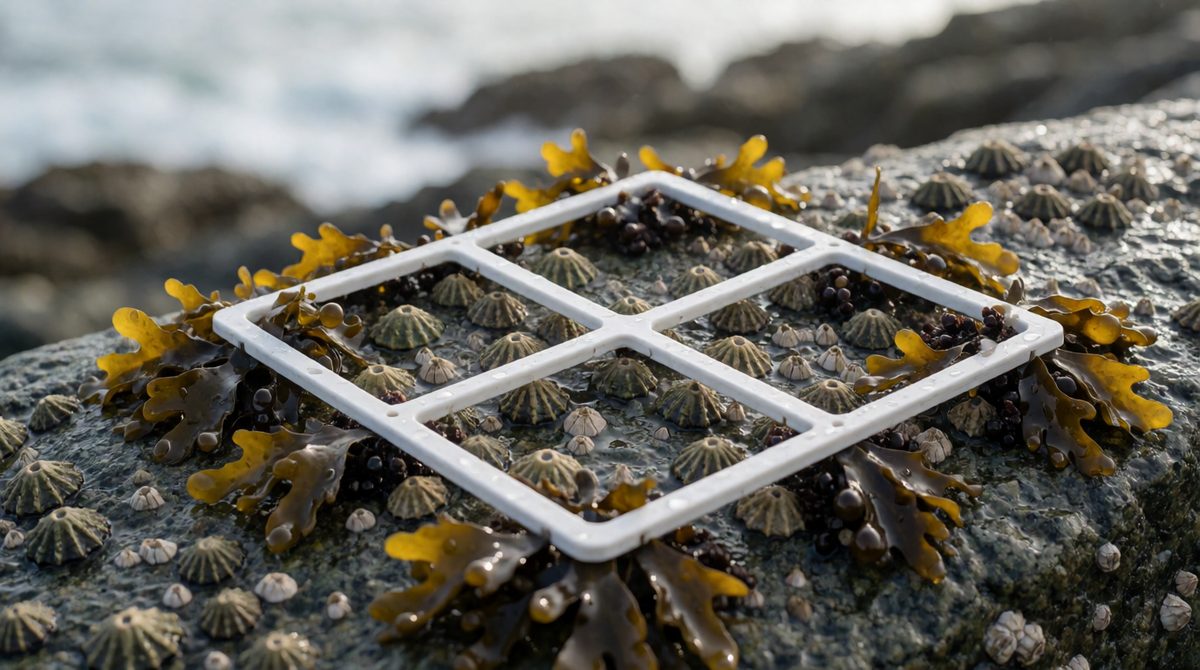 Quadrats sample a fixed area