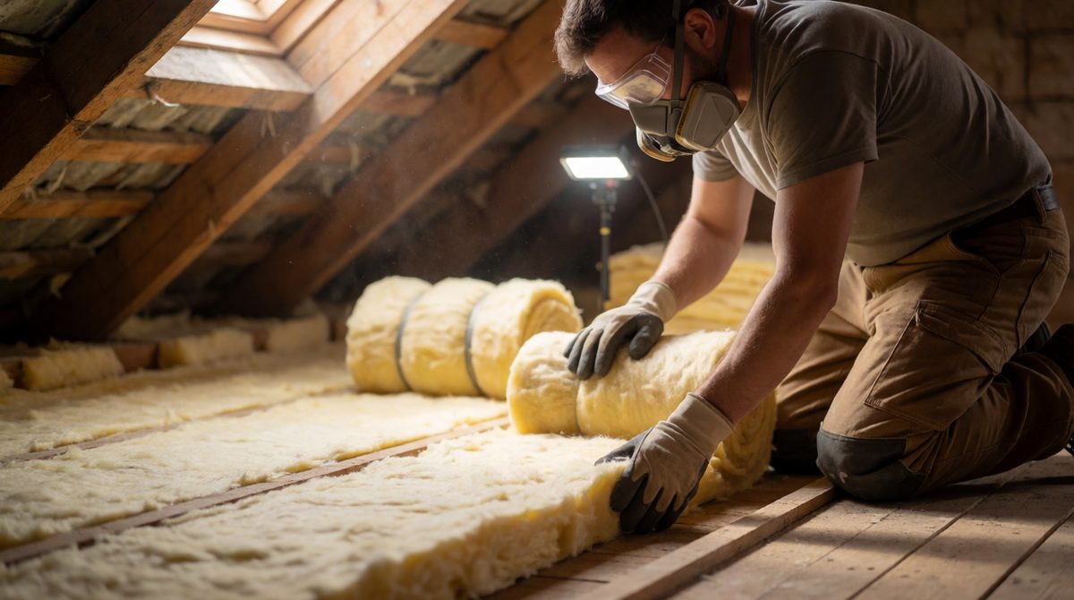 Insulation cuts the energy needed to heat homes