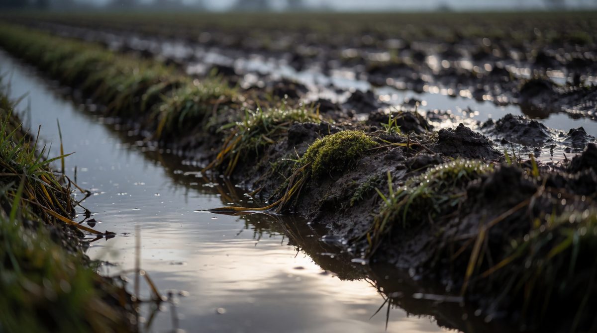 Drains carry away excess water from fields