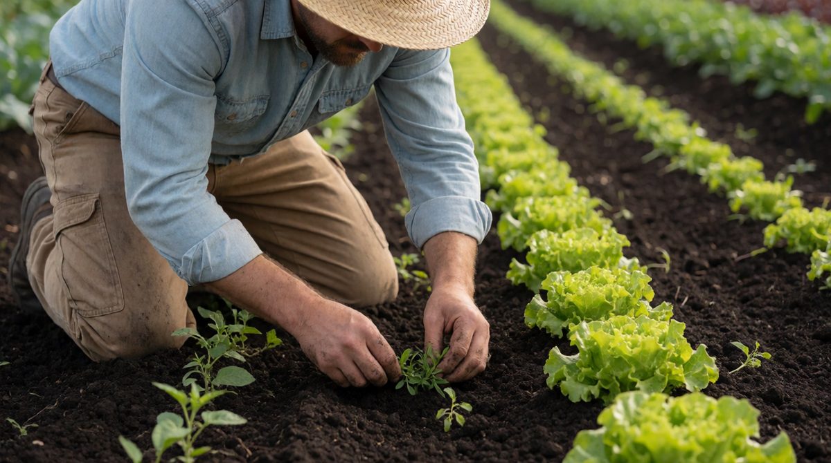 Weeding by hand avoids the use of herbicides