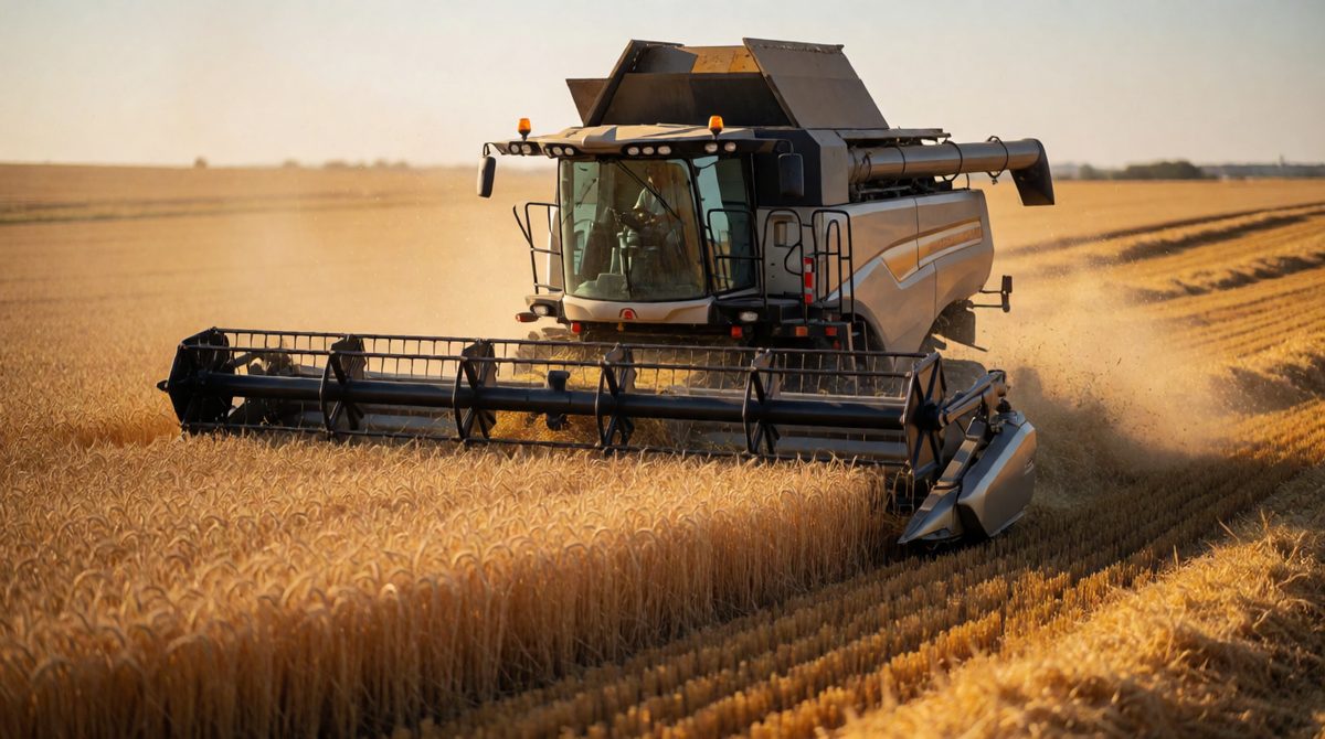Combine harvesters do the work of many people