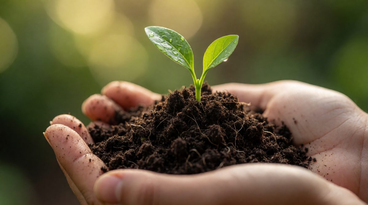 Healthy soil holds the mineral ions plants need to grow, and constant cropping can use them up