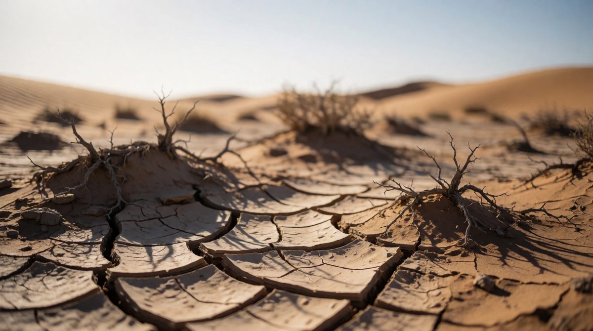 Desertification turns dry land into desert