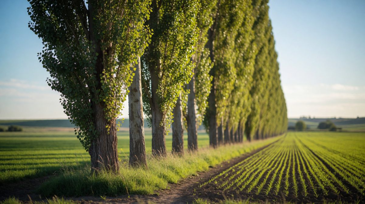 Windbreaks protect soil from being blown away