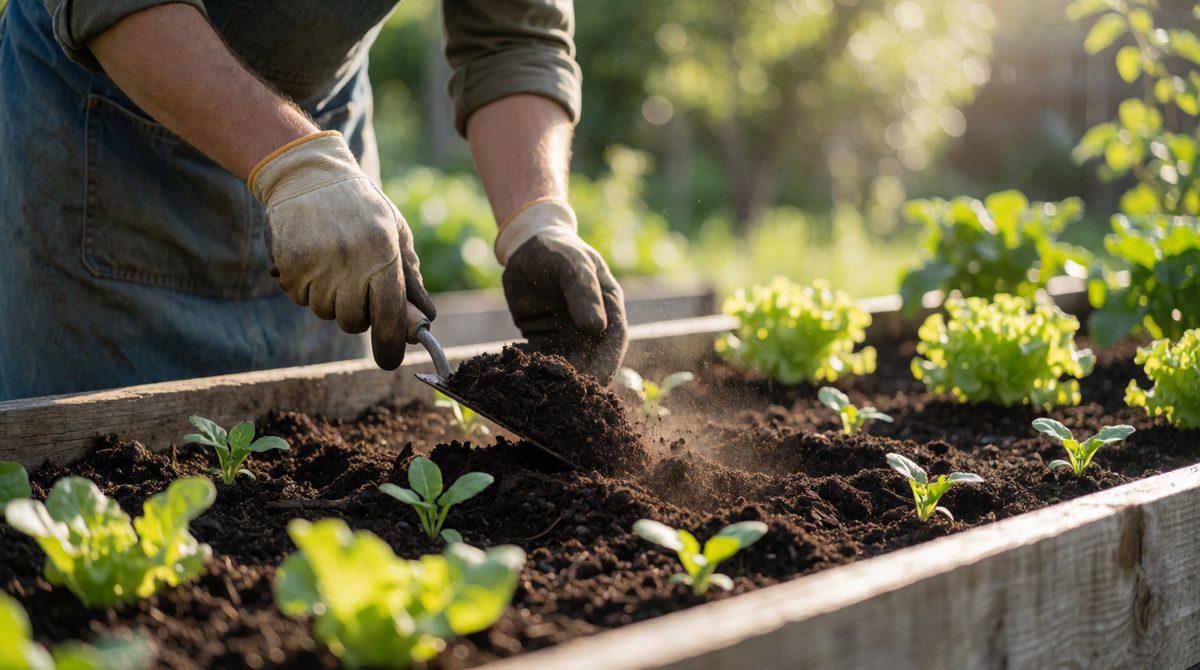 Adding compost improves soil structure