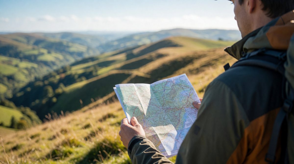 Contour lines join points of equal height - close together means steep ground, wide apart means gentle slopes
