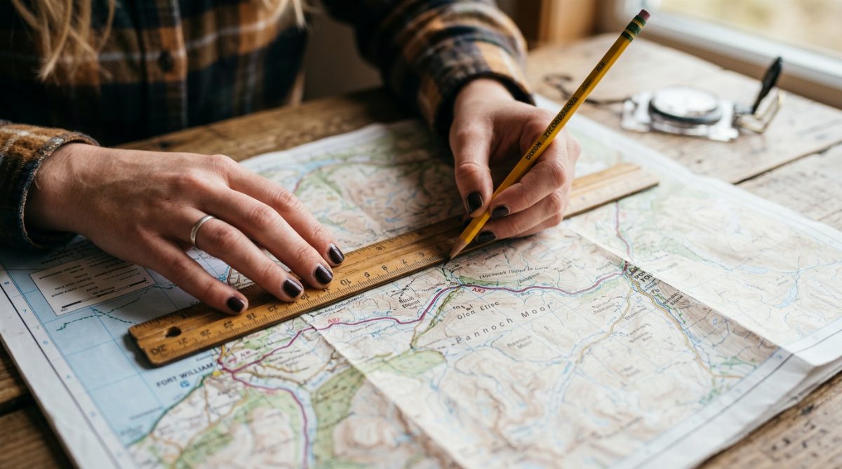 Using the map scale to work out real distances