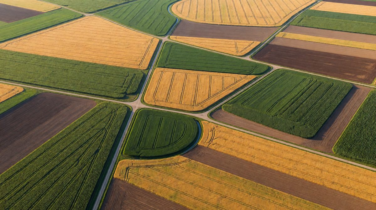 Working out the proportion of land used for each crop
