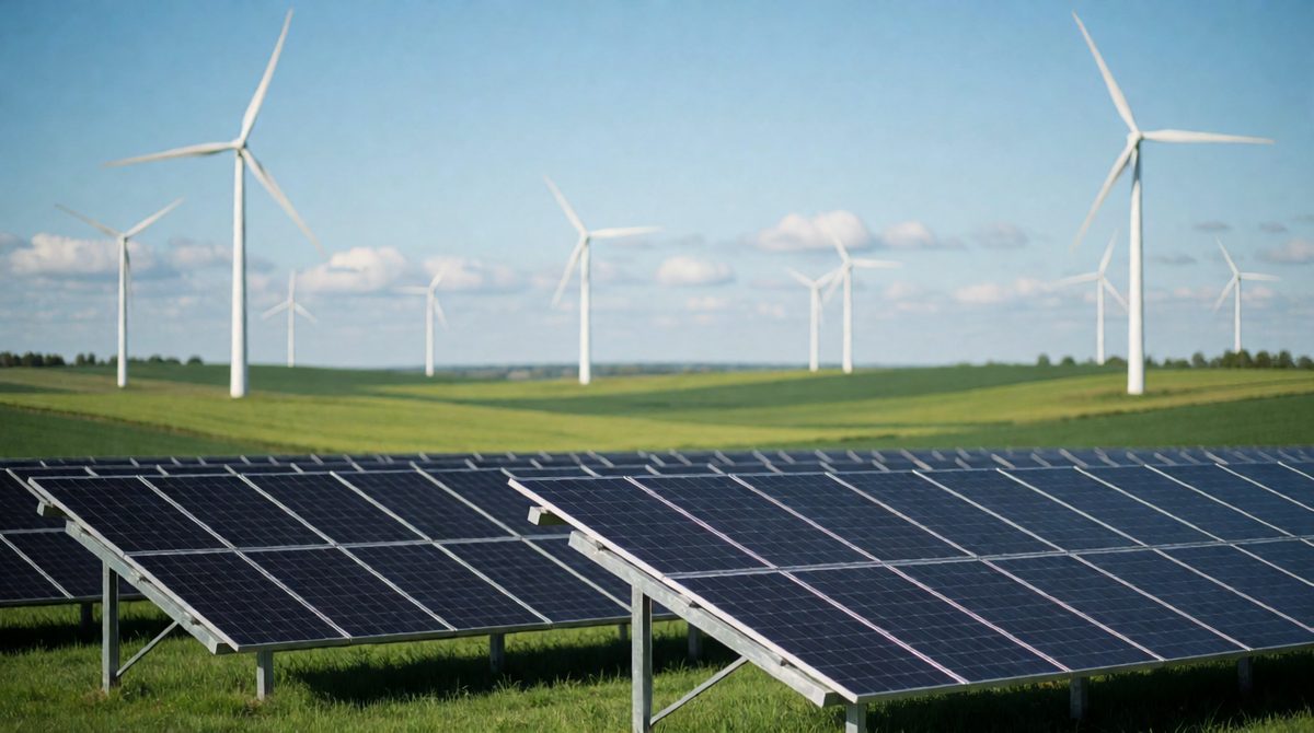 Percentages show things like how much energy comes from renewables