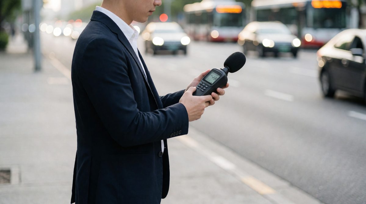 Measuring traffic noise with a noise meter