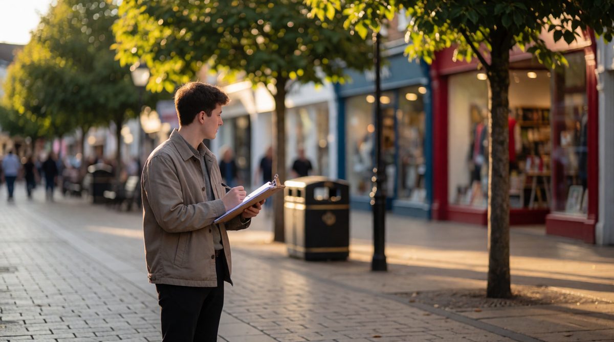 An environmental quality survey scores a place on things like litter, noise and greenery, so opinions become data