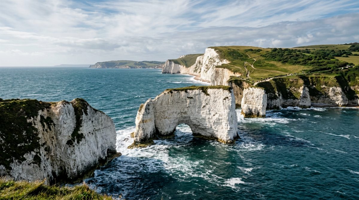 Arches and stacks are formed by coastal erosion