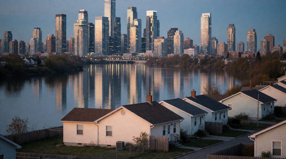 The development gap can be seen within a single city
