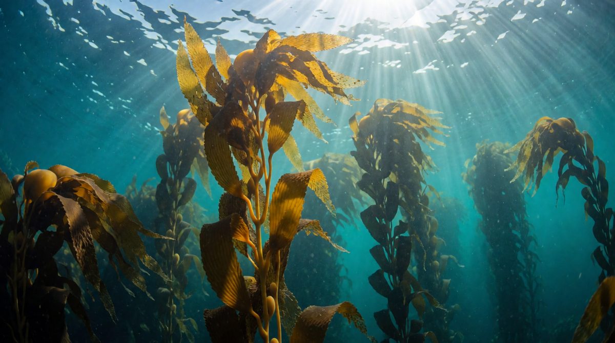 Kelp has a holdfast, stipe and fronds