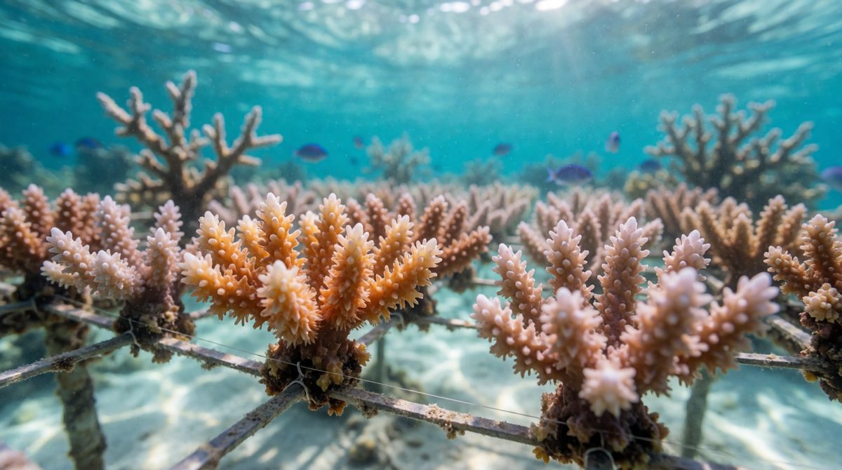 Coral fragments can grow into new colonies