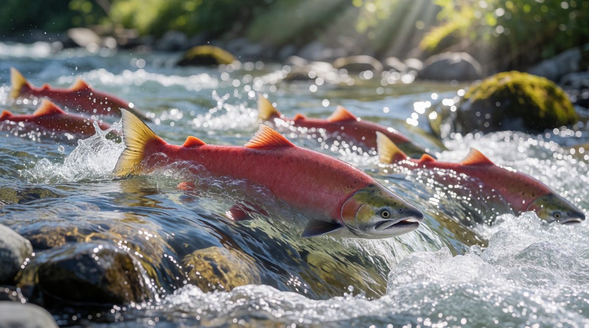 Salmon use smell to find their home river