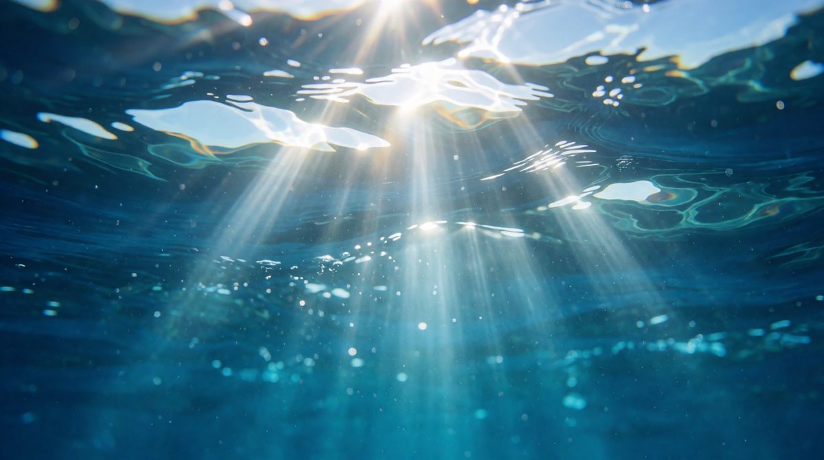 Photosynthesis happens in the sunlit surface waters