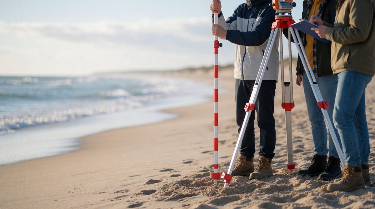 Measuring a beach profile