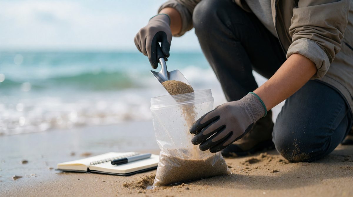 Collecting sediment samples