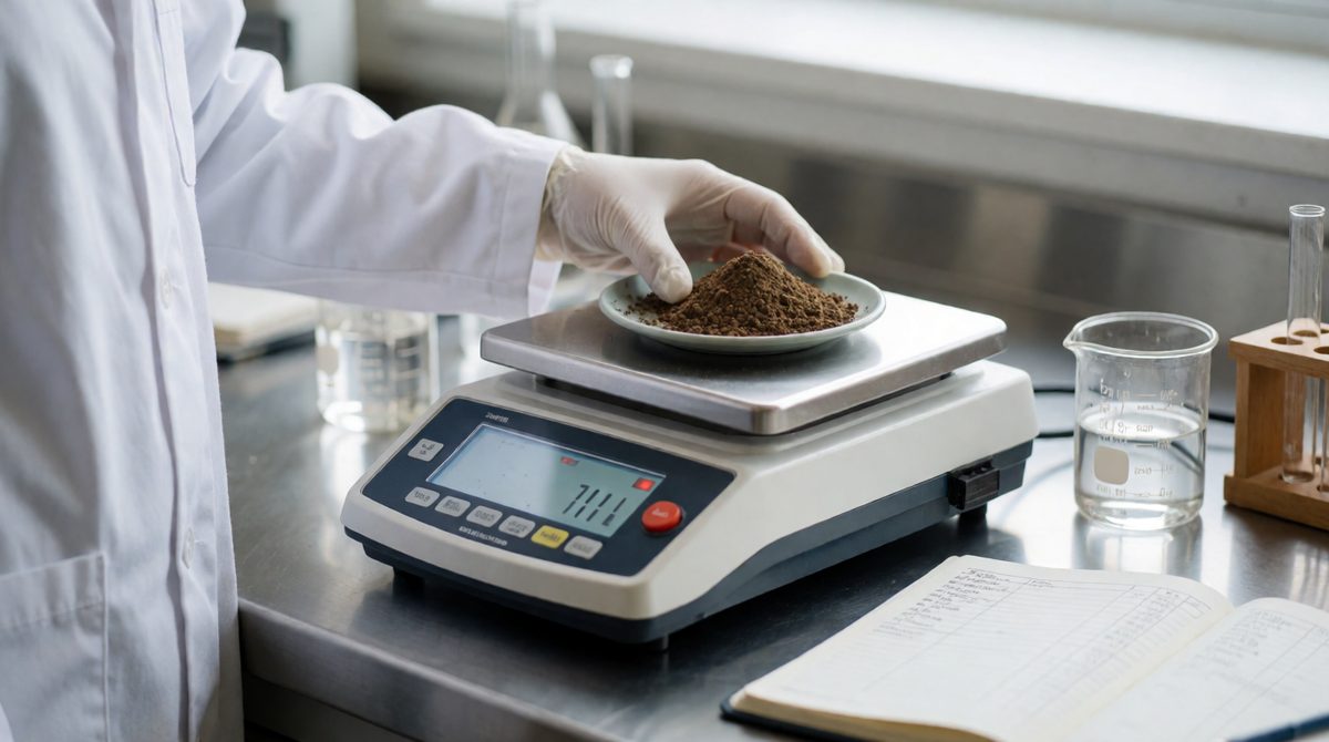 Drying samples measures moisture content