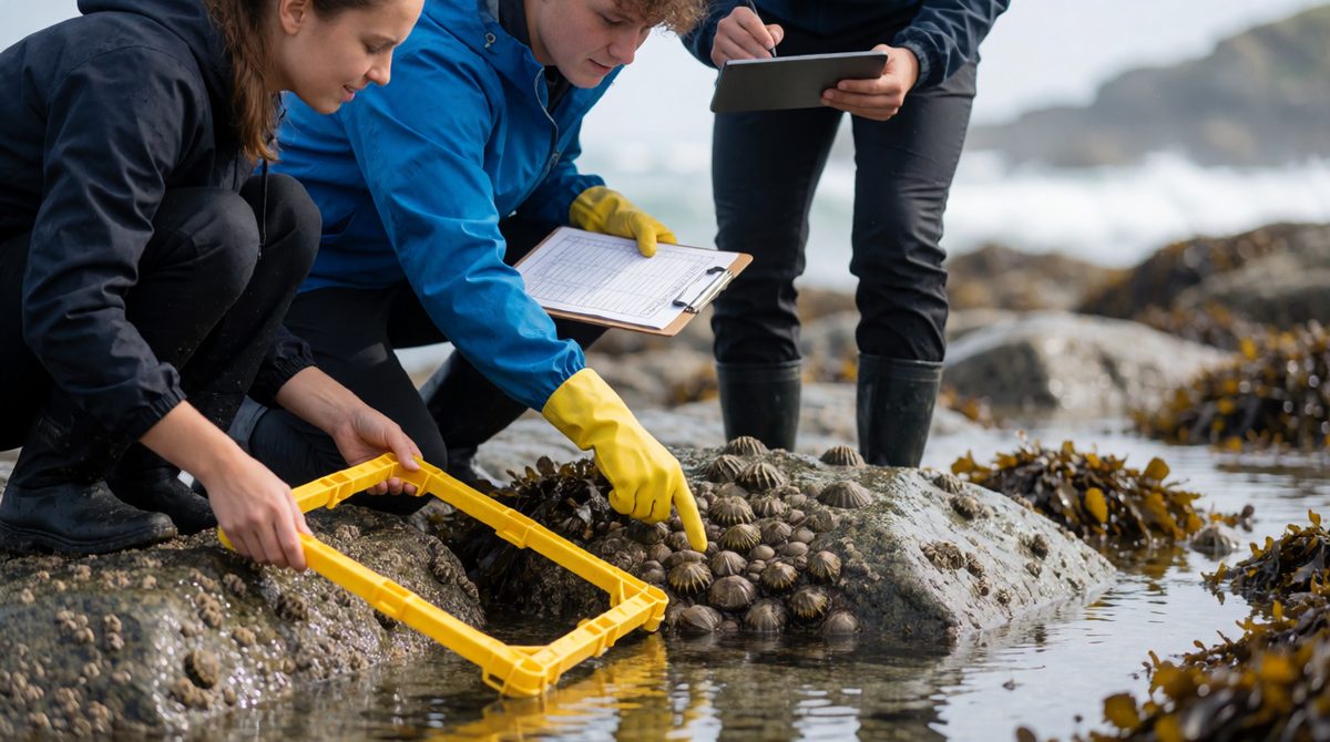 Counting species on the shore