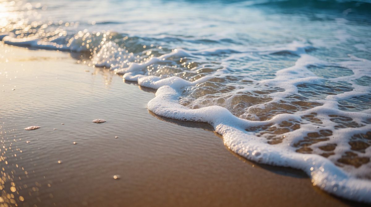 Waves constantly move the sand on sandy shores