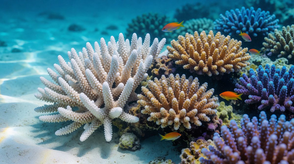 Coral bleaching happens when algae leave