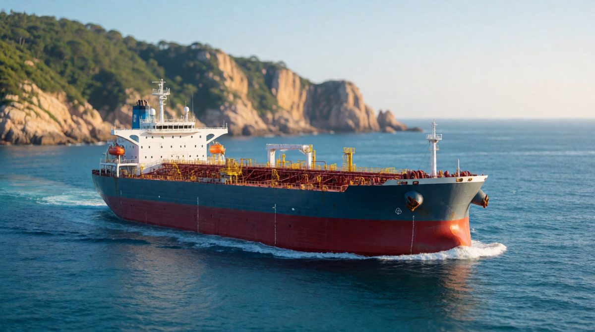 Oil is transported by tanker