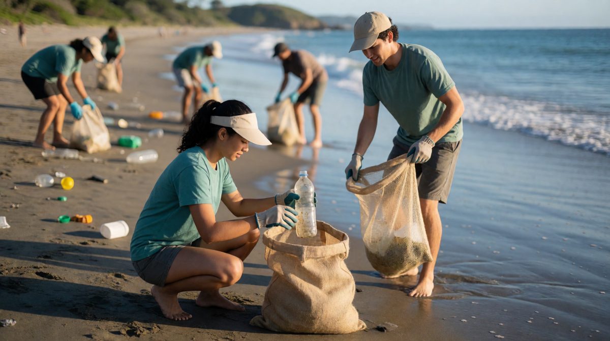 Beach cleans remove plastic