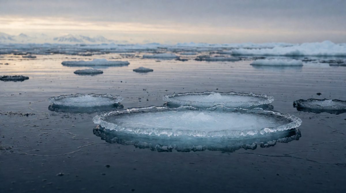 Sea ice forms when seawater freezes