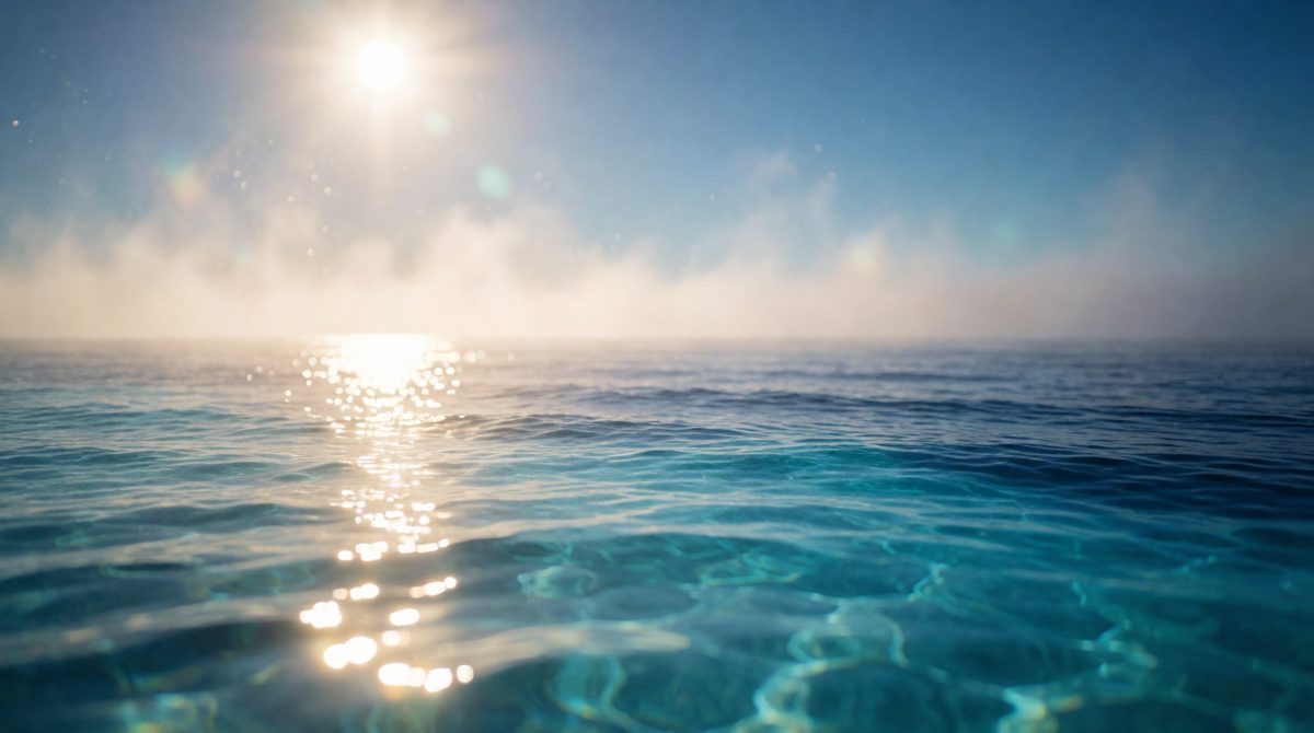 The sun drives evaporation from the oceans