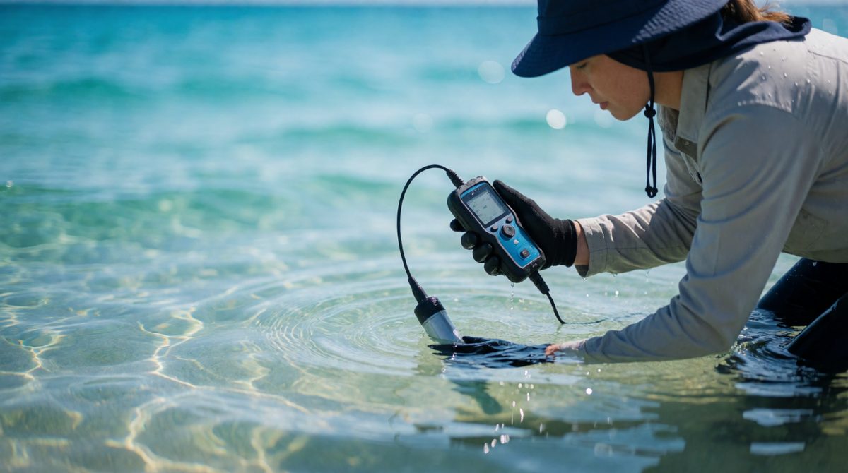 Salinity is measured with refractometers and probes