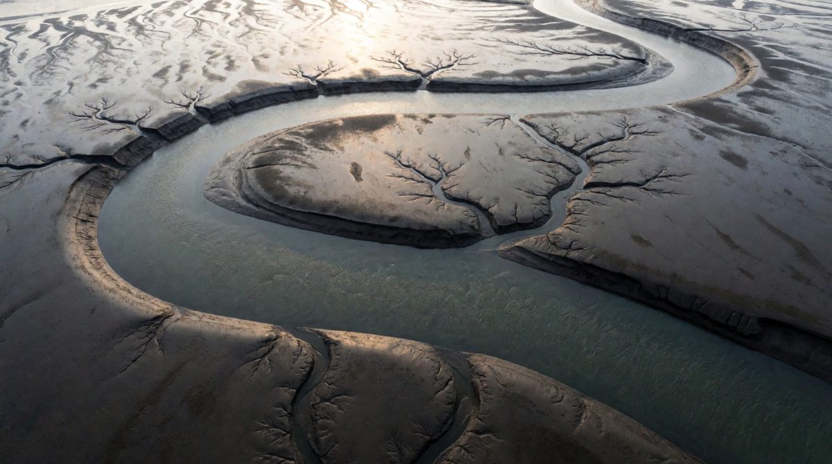 Estuaries form where rivers meet the sea