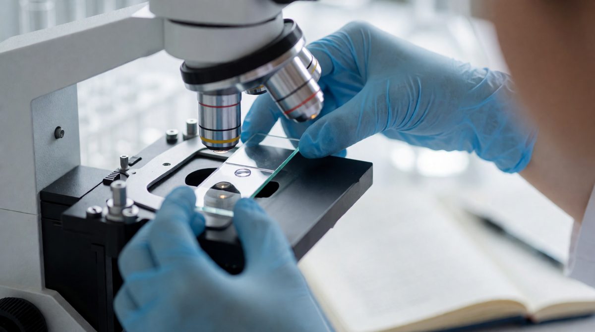 Preparing slides to observe cells