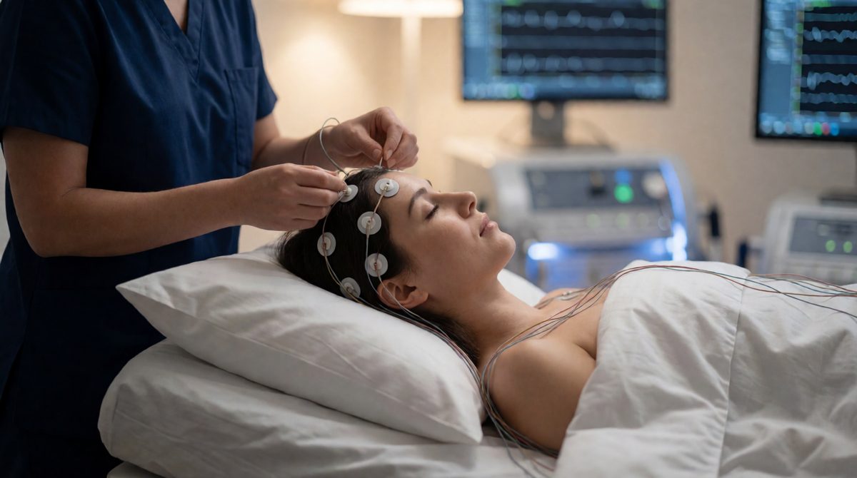 EEG measures brain activity during sleep