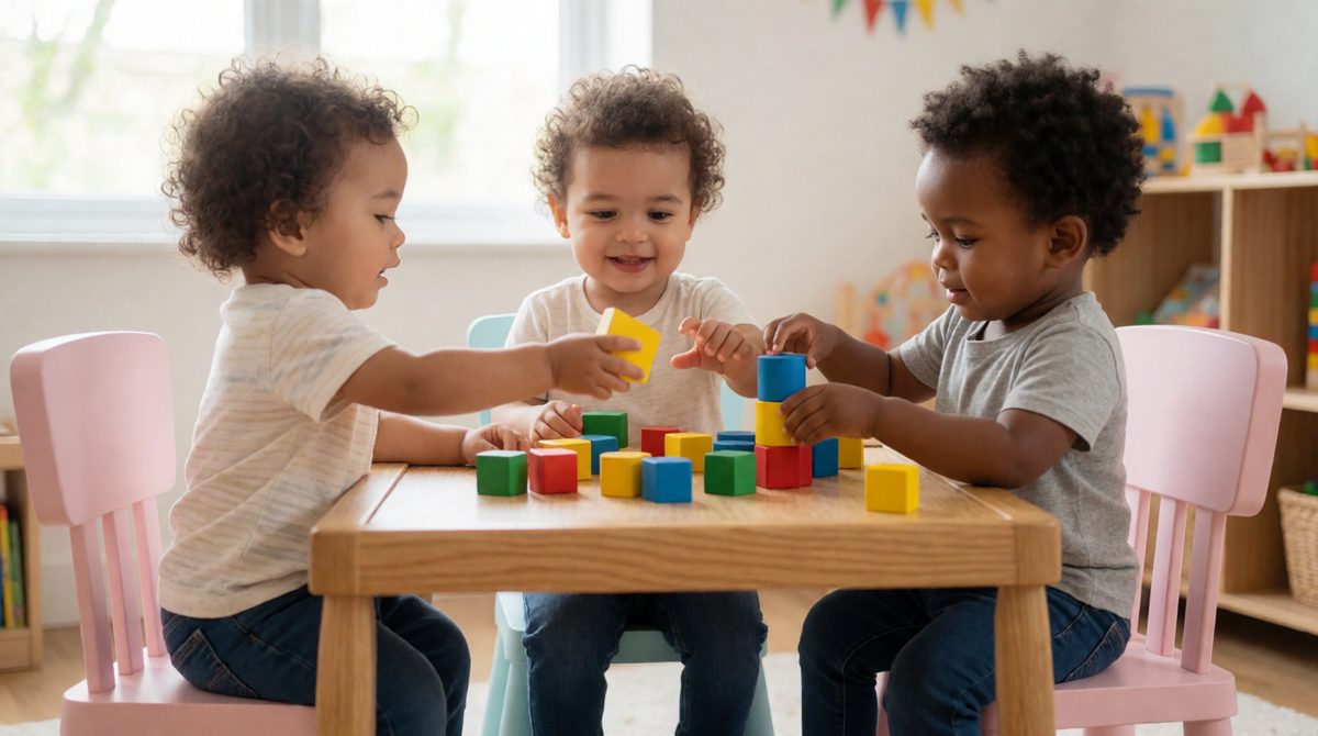 Children learn to share and help as they grow