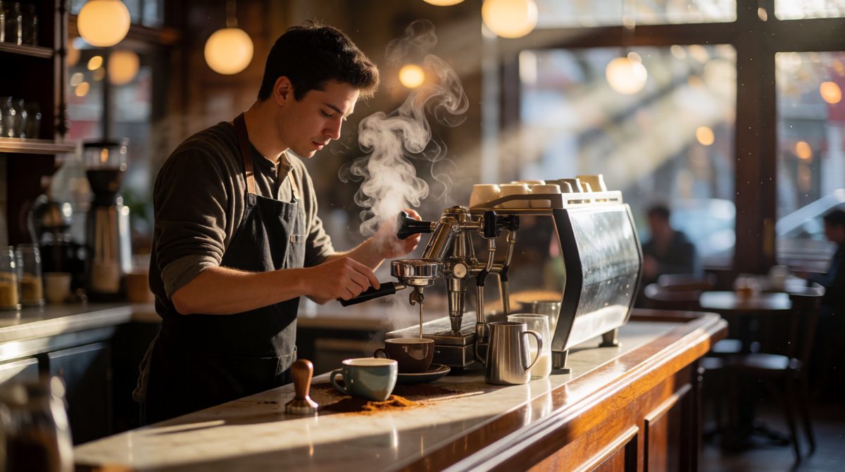 A minimum wage is set by law, so no employer can pay this barista less per hour than the legal amount
