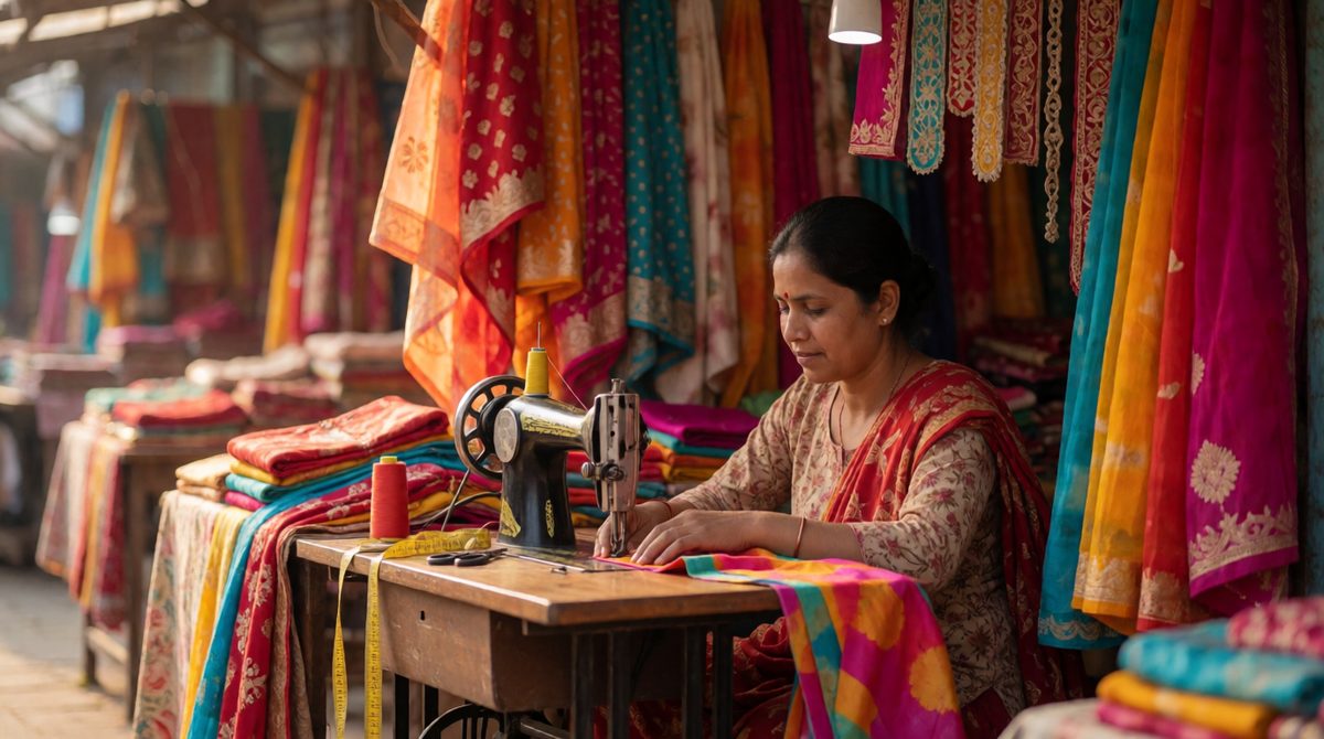 A small microfinance loan bought this sewing machine - now she can run her own business and earn her way out of poverty