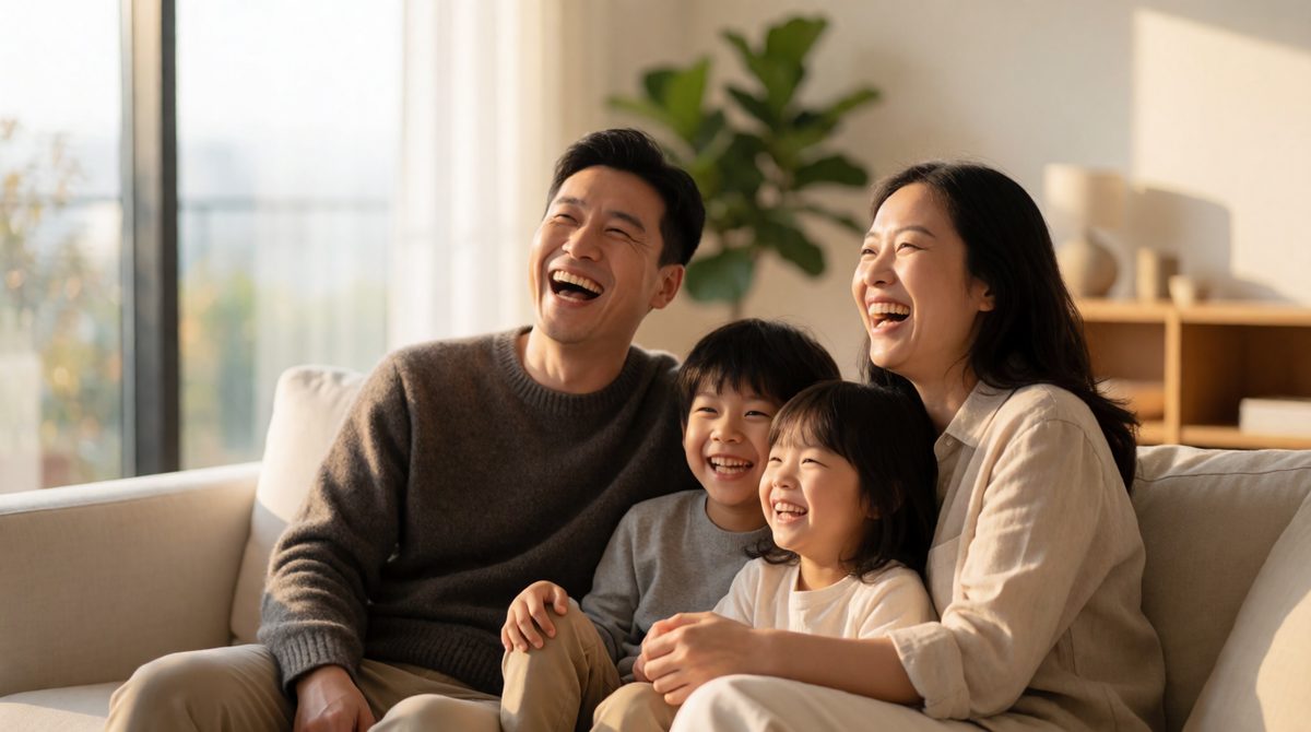 Two parents and their children under one roof: the classic nuclear family structure