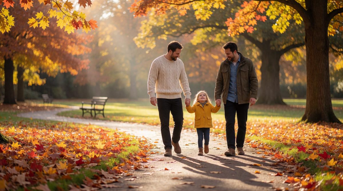 Postmodernists see family diversity as positive because people can now choose how they live, like this same-sex couple and their child