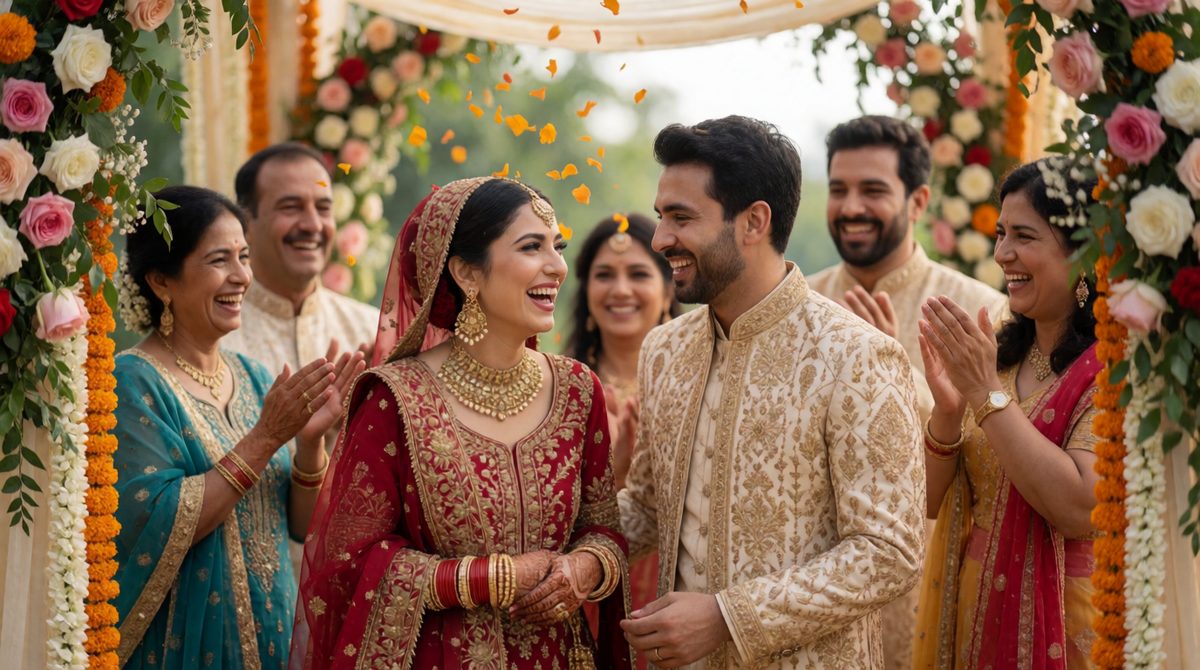 In an arranged marriage, families help find a suitable partner, often looking at education, religion and shared values