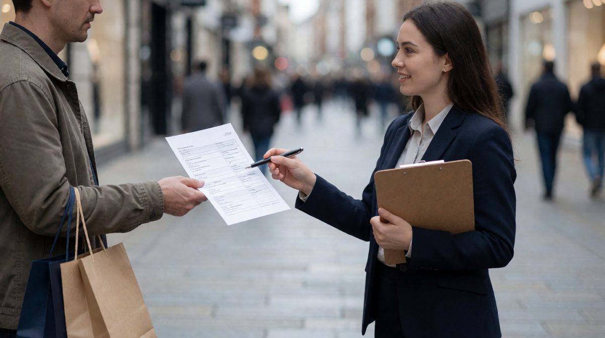 Handing out her own questionnaire means this researcher is collecting fresh primary data